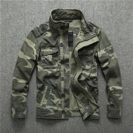 Casual Wear Mens Oversized Camo Jacket Sportswear Thick Denim Jacket Men Overall Green Military Winter Camouflage Coat Male XXL 220212