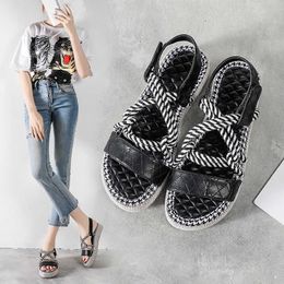 Fashion Platform Women Sandals 2021 Summer Sexy Open Toe Casual Female Flat Shoes Rome Comfortable Ladies Outdoor Beach Sandals Y0721