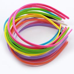 Plastic Headbands Candy Colour Toothed Hair Band Girl Sweet Simple Jewellery Red Green 0.8cm