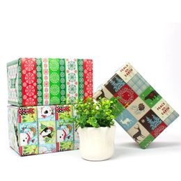 Gift Wrap 50x70cm Christmas Wrapping Paper Double-sided Printing Year Box Papers Decorations