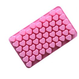 2 color Baking Moulds Bakeware 55 small love food silicone Chocolate Mold Mini Heart shaped silicone mold T2I51732