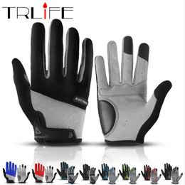 Outdoor Bicycle Full Finger Cycling Bike Gloves Absorbing Sweat for Men and Women Bicycle Riding Outdoor Sports Climbing Gloves H1022