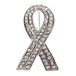 Pins, Brooches Thailand King Bhumibol Memory Ribbon Breast Cancer Awareness Rhinestone Pin Garment Brooch