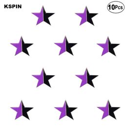Purple-Black Star Lapel Pin Flag badge Brooch Pins Badges