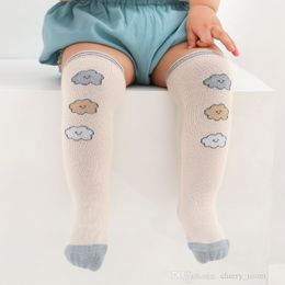 2021 autumn children cloud kneen socks fashion fall kids cartoons princess stockings boys girls long non-skid Tube Sock D038