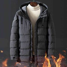 Wholesale 2020 Autumn Winter Parkas Jacket Men Mid-long Keep Warm Parkas Coat Men Hooded Collar Windbreaker Men Clothing M-4XL Y1103