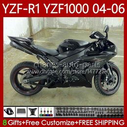 OEM Body Kit For YAMAHA YZF-R1 YZF1000 YZF R 1 1000CC 2004 2005 2006 Bodywork 89No.126 YZF R1 1000 CC YZFR1 04 05 06 YZF-1000 2004-2006 Motorcycle Fairings Stock black