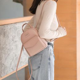 Backpack Style Brand Designer Fashion Women Mini Soft Touch Multi-Function Small Female Ladies Shoulder Bag Girl Purse Black