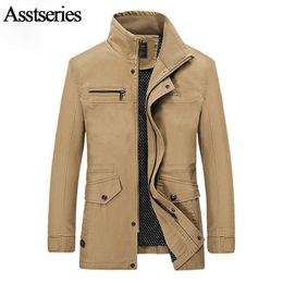 Quality Men's Windbreaker Spring New Casual Men's Coats Jacket Big Size Cotton Jacket Men's Jacket D105 X0710