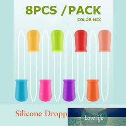 Straws 5ml Clear Silicone Baby Medicine Feeder Dropper Graduated Pipette Liquid Food School Lab Supplies Random Colour 3-8PCS