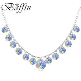 BAFFIN Bohemian Necklaces Tassel Crystals Made with SWAROVSKI Elements Silver Colour Jewellery Women Wedding Party