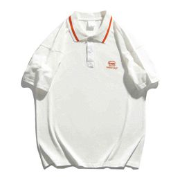 Polo Shirts For Men Cotton Clothing Men's Short Sleeve Casual Fashion Tops Black White 210603