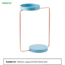 Wholesale small pots wrought iron flower stand set for plastic flowerpot | Kraflo garden