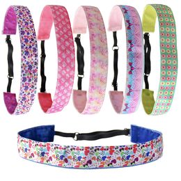 leather bows wholesale UK - INS 6 Colors Mother And Me Tie Dye Elastic Headbands Girls Non Slip Stretchy Adjustable Floral Yoga Head Bands for Teens Cute Hair Accessories