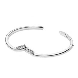 2021 NEW 100% 925 Sterling Silver 598338CZ Classic Bracelet Clear CZ Charm Bead Fit DIY Original Fashion Bracelets factory Free Wholesale Jewellery Gift