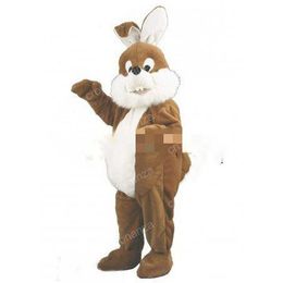 Halloween Brown Rabbit Mascot Costume High quality Cartoon Character Outfits Adults Size Christmas Carnival Birthday Party Outdoor Outfit