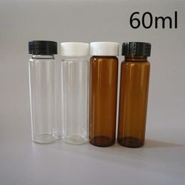 Lab Supplies 10pcs/pack 60ml Screw Mouth Glass Sample Bottle Transparent Essential Oil Packing