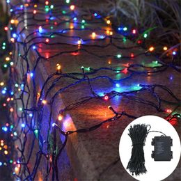 Strings 8 Modes Led String Light 10/20M Waterproof Outdoor Christmas Lights 3 Battery Operated Decor Lamp For Year Wedding Party