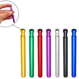 Multi Colour spring mouth metal tube 82mm Aluminium alloy Smoking Pipe with spring bats can clean itself in