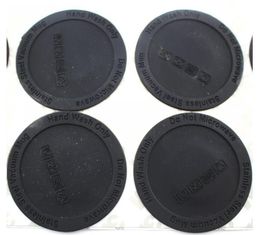 Self Adhesive Black Rubber Coasters for 20oz 30oz Tumbler Bottom Protective Sticker Round Waterproof Heat Resistant Cup Pads