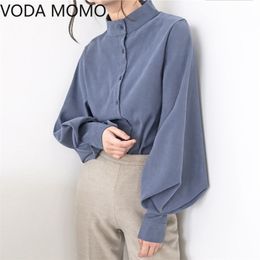 summer long sleeve office women's shirt blouse for women blusas womens tops and blouses chiffon shirts ladie's top plus size 210302