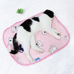 The latest 100X75CM blanket, a variety of sizes styles to choose from, pet cat and dog bed pad warm blankets coral fleece