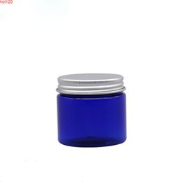 50Pcs 50g blue Portable Plastic Cosmetic Empty Jar Pot Box Makeup Nail Art Bead Storage Container Round Bottlegood qty