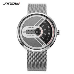 Sinobi Creative Design High Quality Men's Watches Fashion Turntable Man Waterproof Quartz Wristwatch Male Clock Reloj Hombre Q0524