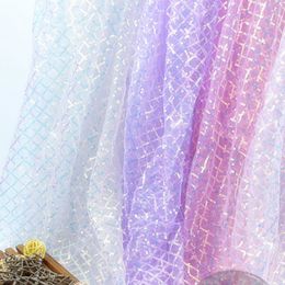 Shiny Wedding Sequin Stitched Mesh Fabric Party Supplies Background Flashing Cosplay Material