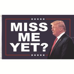 NEW2024 Trump Flags Miss Me Yet Banner Flag 90x150cm U.S. Presidential Election Flag Party Garden Decoration RRD11652