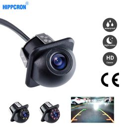 Car Rear View Cameras& Parking Sensors Hippcron Reverse Camera Rearview Infrared Night Vision 8 LED Reversing Auto Monitor CCD Waterproof HD