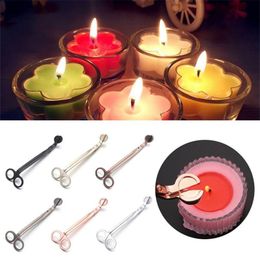 Stainless Steel Snuffers Candle Wick Trimmer Rose Gold Candle Scissors Cutter Candle Wick Trimmer Oil Lamp Trim scissor Cutter T9I001134