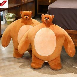 Fat bear doll muscle male doll bear small head bear plush toys for girls birthday christmas gifts stuffed animals soft CO25ew