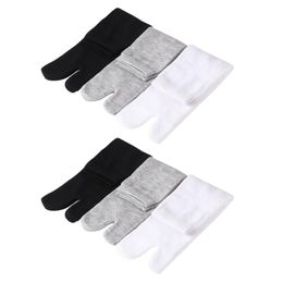 Sports Socks 6 Pairs Japanese Style Split Toe Tabi Sport Breathable Pure Cotton Comfortable For Cycling Hiking Skiing