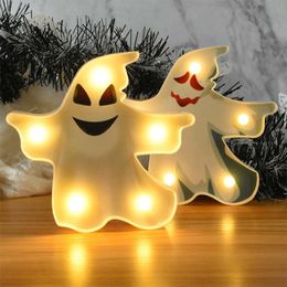 Horror Halloween Pumpkin Decoration Ghost Bat Spider LED Night Light Holiday Bar Home Party Decorative Props HalloweenDay Ornaments D2.0