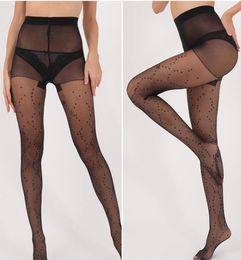 Stylish Classic Letter Mesh Pantyhose Women Dance Tights Night Club Sexy Stockings Lady Party Tight Silk G LOGO High Pantyhose