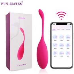 Sex Egg bullets Fun-Mates Vibrating Kegel Ball Vibrators For Women Bullet G-spot Vaginal Wireless Remote Control App Vibrador Toys Femme 0928