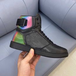 Freizeitschuhe für Herren und Damen, atmosphärischer Komfort, Schaffellpolster, Gummifuttersohle, Lederspleiß-Joker-High-Top-Schuhe 38~44