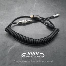 GeekCable Handmade Customised Mechanical Keyboard Cable USB Spiral Data Cable Black Entry Model Basic Model