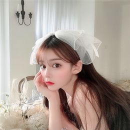 sweet beauty bowknot net yarn multilayer hair accessories ins the same fashion new bow headband