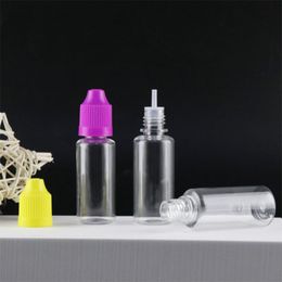 Empty E Liquid Dropper Bottle 20ml PET Clear Container with Childproof Cap