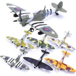 hurricane toys UK - 22cm 4D Diy Toys Fighter Assemble Blocks Building Model Airplane Military Arms WW2 Germany BF109 UK Hurricane