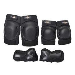 Thicken Knee Pads Set 6 in 1 Elbow Wrist Guards Protective Equipment Safety Protection Children Adult Q0913