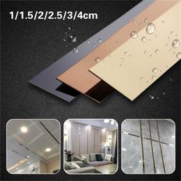 244cm Metal Flat Decorative Lines Black Gold Background Wall Ceiling Edging Strips Alloy Self-adhesive 211124