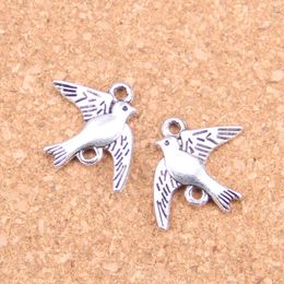 87pcs Antique Silver Plated Bronze Plated swallow connector Charms Pendant DIY Necklace Bracelet Bangle Findings 21*17mm