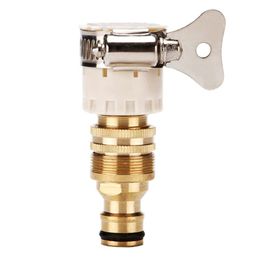 brass water pipe fittings UK - Watering Equipments 15mm-23mm Hose Barb Connector Brass Water Pipe Fittings Universal Garden Mixer Adapters Tools Faucet Tap