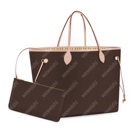 Black brown lattice handbag totes 2pcs set Purse Shoulder Bags Women handbags Tote ladies composite bag presbyopic purses bag lady clutch wallet