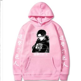 Men Women Hoodie Attack on Titan Sweatshirt Long Sleeve Anime Manga Tops Clothes Y0804