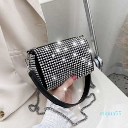 Shoulder Bags Fashion Chain Female Bag Foreign Style Bright Diamond Messenger Handbag Rhinestone Banquet Clutch