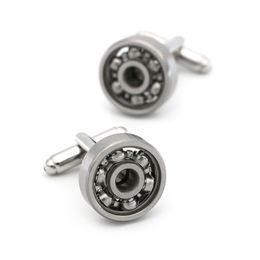 Men's Rotatable Bearing Cuff Links Staineless Steel Material Metal Color 1 pair